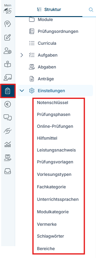 Navigation Einstellungen